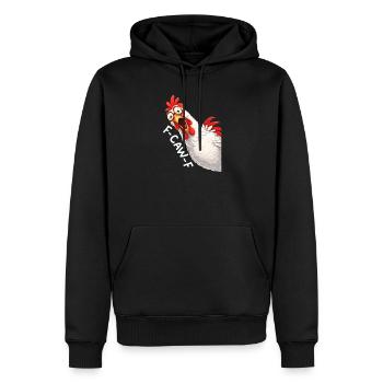 F-Caw-F Chicken Adult Humor Funny Rooster Fcawf - Männer Premium Bio Hoodie - Schwarz - Vorne - Nico (187cm)
