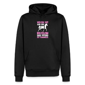 Reiten Pferdeliebhaber Reiterhof Pferde - Männer Premium Bio Hoodie - Schwarz - Vorne - Nico (187cm)