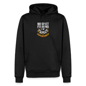 Magnet Angeln Angler Magnetangeln - Männer Premium Bio Hoodie - Schwarz - Vorne - Nico (187cm)