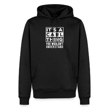 C’est une chose de Carl que tu ne comprendrais pas - Sweat à capuche Premium bio Homme - noir - Devant - Nico (187cm)