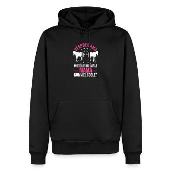 Reiten Mama Mutter Pferdeliebhaber Reiterhof Pferd - Männer Premium Bio Hoodie - Schwarz - Vorne - Nico (187cm)