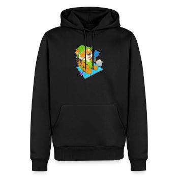 Tiger Strand Sand Sommer - Männer Premium Bio Hoodie - Schwarz - Vorne - Nico (187cm)