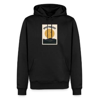 Den Punkt erwischt | Plane Spotter Humor - Männer Premium Bio Hoodie - Schwarz - Vorne - Nico (187cm)