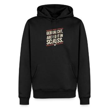 Gebraucht Aber Gut In Schuss Oldtimer Geburtstag - Männer Premium Bio Hoodie - Schwarz - Vorne - Nico (187cm)
