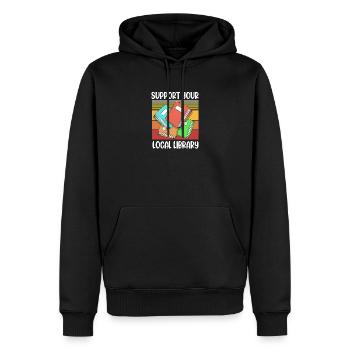 Bookworm Library Bookworm Book Reading - Men’s Premium Organic Hoodie - black - Front - Nico (187cm)