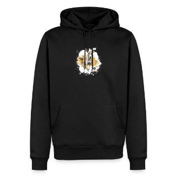 Équipe de football canin Greyhound - Sweat à capuche Premium bio Homme - noir - Devant - Nico (187cm)