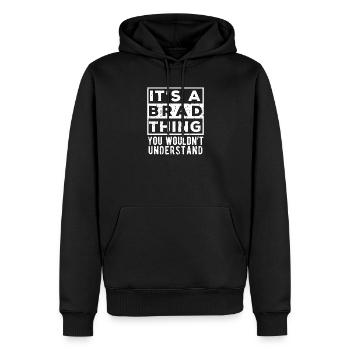 C’est une chose de Brad que tu ne comprendrais pas - Sweat à capuche Premium bio Homme - noir - Devant - Nico (187cm)