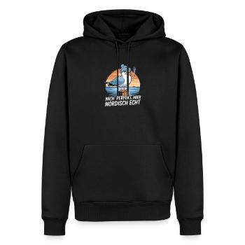  Nich Perfekt Aber Nordisch Echt Lustige Möwe Mit - Männer Premium Bio Hoodie - Schwarz - Vorne - Nico (187cm)