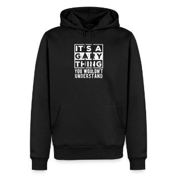 C’est une chose de Gary que tu ne comprendrais pas - Sweat à capuche Premium bio Homme - noir - Devant - Nico (187cm)