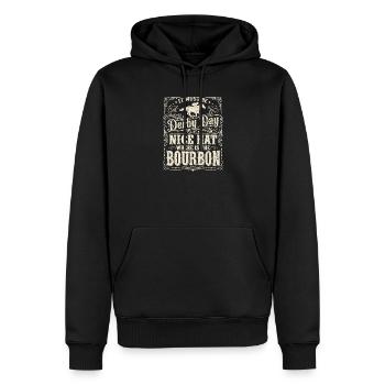 Derby Day Bourbon Hat Design - Männer Premium Bio Hoodie - Schwarz - Vorne - Nico (187cm)