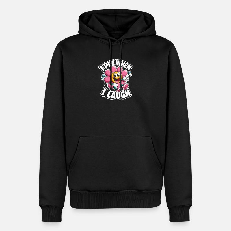 Dieween Blüten Lachdesign - Männer Premium Bio Hoodie - Schwarz
