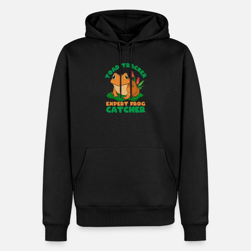 Frog Catcher Toad Tracker Expert Frog - Männer Premium Bio Hoodie - Schwarz
