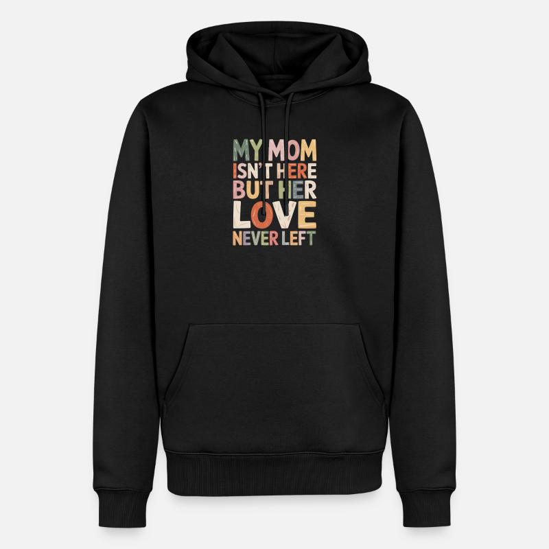 Mom's Liebe Bleibt Farbenfroh - Männer Premium Bio Hoodie - Schwarz