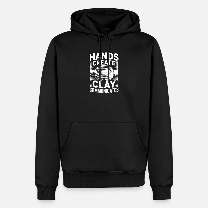 Pottery Artists Clay Communicates Pottery - Männer Premium Bio Hoodie - Schwarz