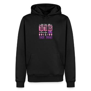 Nageldesigner Nageldesignerin Kosmetik Nagelstudio - Männer Premium Bio Hoodie - Schwarz - Vorne - Nico (187cm)