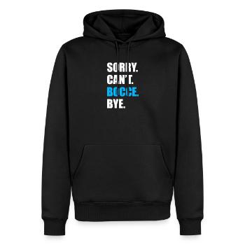 Désolé, je ne peux pas jouer à la pétanque et à la pétanque, joueur de boule - Sweat à capuche Premium bio Homme - noir - Devant - Nico (187cm)