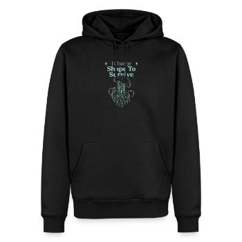 Méduse Océan Méduse Fluide Douce Marine - Sweat à capuche Premium bio Homme - noir - Devant - Nico (187cm)