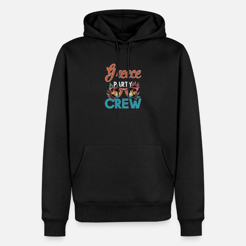 Équipage Grèce - Sweat à capuche Premium bio Homme - noir