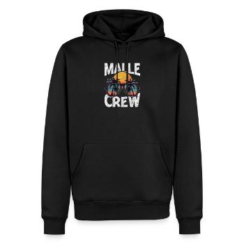 Malle Crew - Männer Premium Bio Hoodie - Schwarz - Vorne - Nico (187cm)