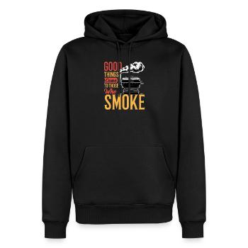 BBQ Grilling Meat Smoking Barbecue - Männer Premium Bio Hoodie - Schwarz - Vorne - Nico (187cm)