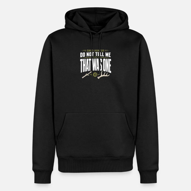 Chasse-écailles-chasseur-bois-cerf-cerf-cerf de Virginie - Sweat à capuche Premium bio Homme - noir