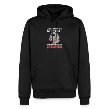 Dogue allemand - Sweat à capuche Premium bio Homme - noir - Devant - Nico (187cm)