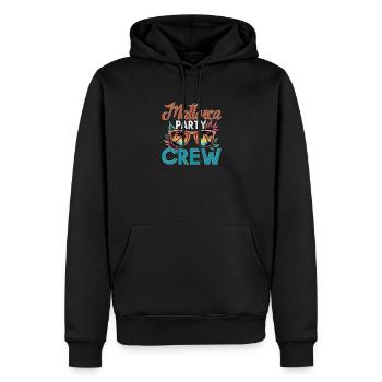 Mallorca Crew - Männer Premium Bio Hoodie - Schwarz - Vorne - Nico (187cm)