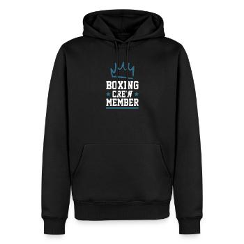 Équipe de boxe - Sweat à capuche Premium bio Homme - noir - Devant - Nico (187cm)
