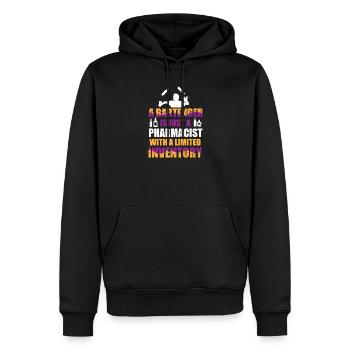 Barman Serveur Barman Barman - Sweat à capuche Premium bio Homme - noir - Devant - Nico (187cm)