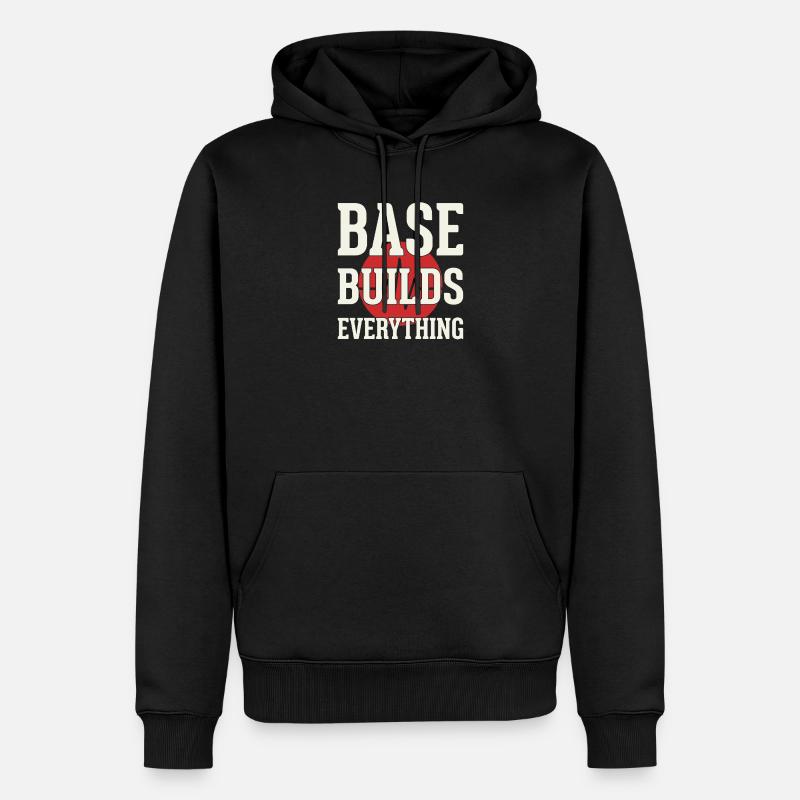 Zone 2 Training Herzfrequenztraining Einfaches - Männer Premium Bio Hoodie - Schwarz
