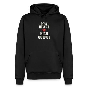 Entraînement en zone 2 : entraînement de la fréquence cardiaque facile - Sweat à capuche Premium bio Homme - noir - Devant - Nico (187cm)