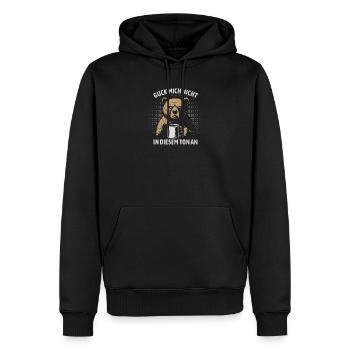 Guck mich nicht in diesem Ton an - Bär - Männer Premium Bio Hoodie - Schwarz - Vorne - Nico (187cm)