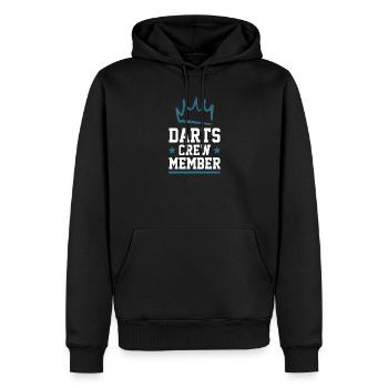 Équipe de fléchettes - Sweat à capuche Premium bio Homme - noir - Devant - Nico (187cm)