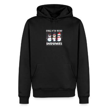 Snowmies Weihnachten Vilain Pull de Noël - Sweat à capuche Premium bio Homme - noir - Devant - Nico (187cm)