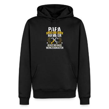 Papa Du Bist Nicht Nur Der Hammer Du Bist Der - Männer Premium Bio Hoodie - Schwarz - Vorne - Nico (187cm)