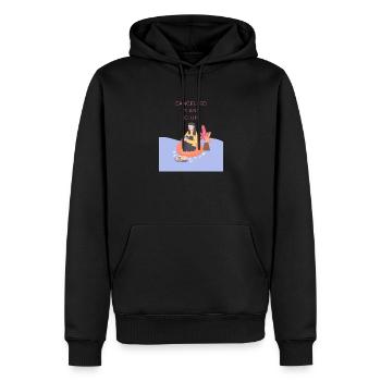Club des plans annulés - Sweat à capuche Premium bio Homme - noir - Devant - Nico (187cm)