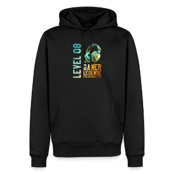 8. Geburtstag Junge Mädchen Gaming Level 8 Jahre - Männer Premium Bio Hoodie - Schwarz - Vorne - Nico (187cm)