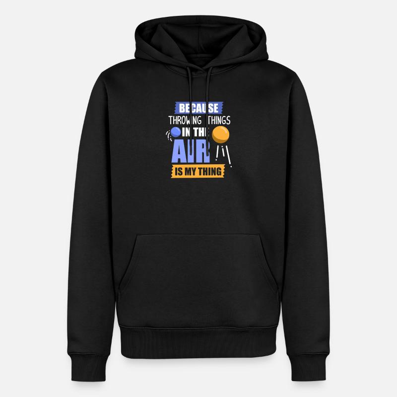Diskuswurf Diskuswerfen Diskus diskuswerfer - Männer Premium Bio Hoodie - Schwarz