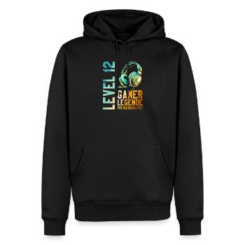 12. Geburtstag Junge Mädchen Gaming Level 12 Jahre - Männer Premium Bio Hoodie - Schwarz - Vorne - Nico (187cm)