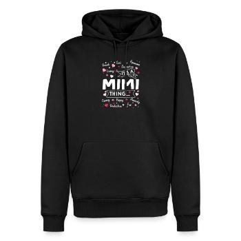 Das ist eine Mimi-Sache - Männer Premium Bio Hoodie - Schwarz - Vorne - Nico (187cm)