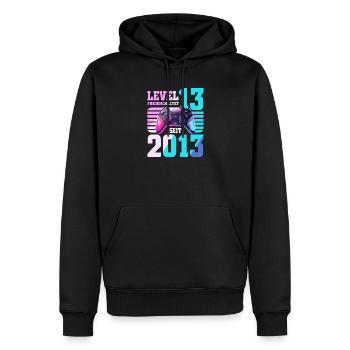 13. Geburtstag Gaming Gamer - Männer Premium Bio Hoodie - Schwarz - Vorne - Nico (187cm)