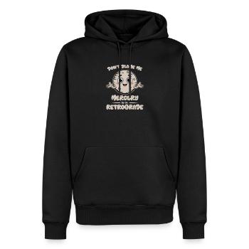 Merkur Rückläufiger Niedlicher Mond-Tee - Männer Premium Bio Hoodie - Schwarz - Vorne - Nico (187cm)