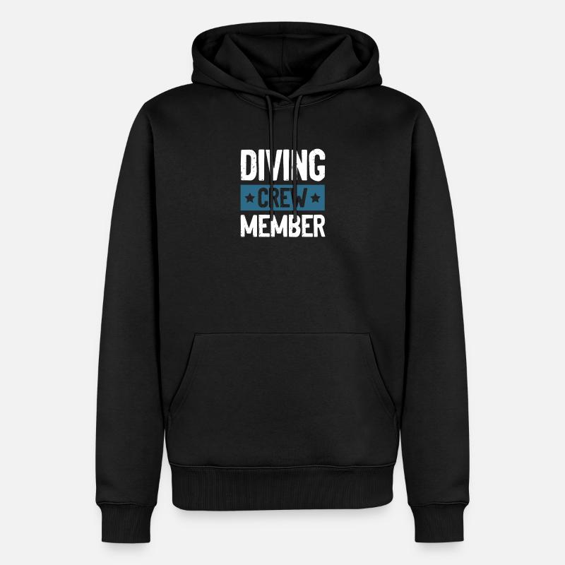 Diving Crew - Männer Premium Bio Hoodie - Schwarz