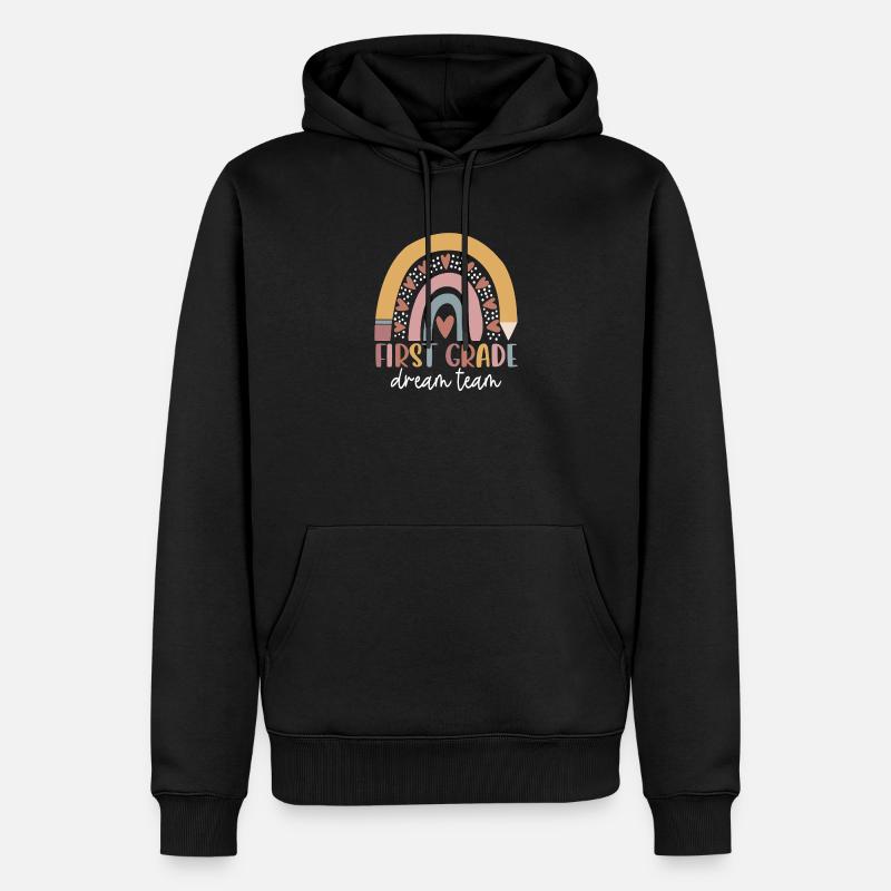 Erstklässler Dream Team Rainbow - Männer Premium Bio Hoodie - Schwarz