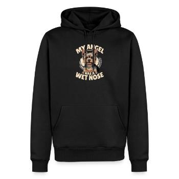 Yorkshire Terrier Yorkie Dog Breed - Men’s Premium Organic Hoodie - black - Front - Nico (187cm)