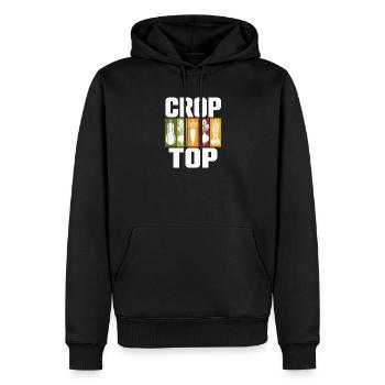 Gemüse Icons Crop Top Design - Männer Premium Bio Hoodie - Schwarz - Vorne - Nico (187cm)