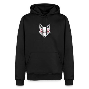 Kitsune Fuchsmaske Origami Japan Mythologie Inari  - Männer Premium Bio Hoodie - Schwarz - Vorne - Nico (187cm)