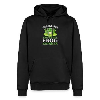 Frog Catcher Mud Sneaker Pro Niveau Grenouille - Sweat à capuche Premium bio Homme - noir - Devant - Nico (187cm)