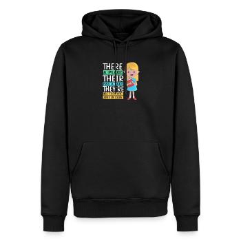 Grammatik Englisch Rechtschreibung - Männer Premium Bio Hoodie - Schwarz - Vorne - Nico (187cm)