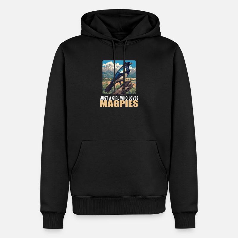 Pies Magpie - Sweat à capuche Premium bio Homme - noir